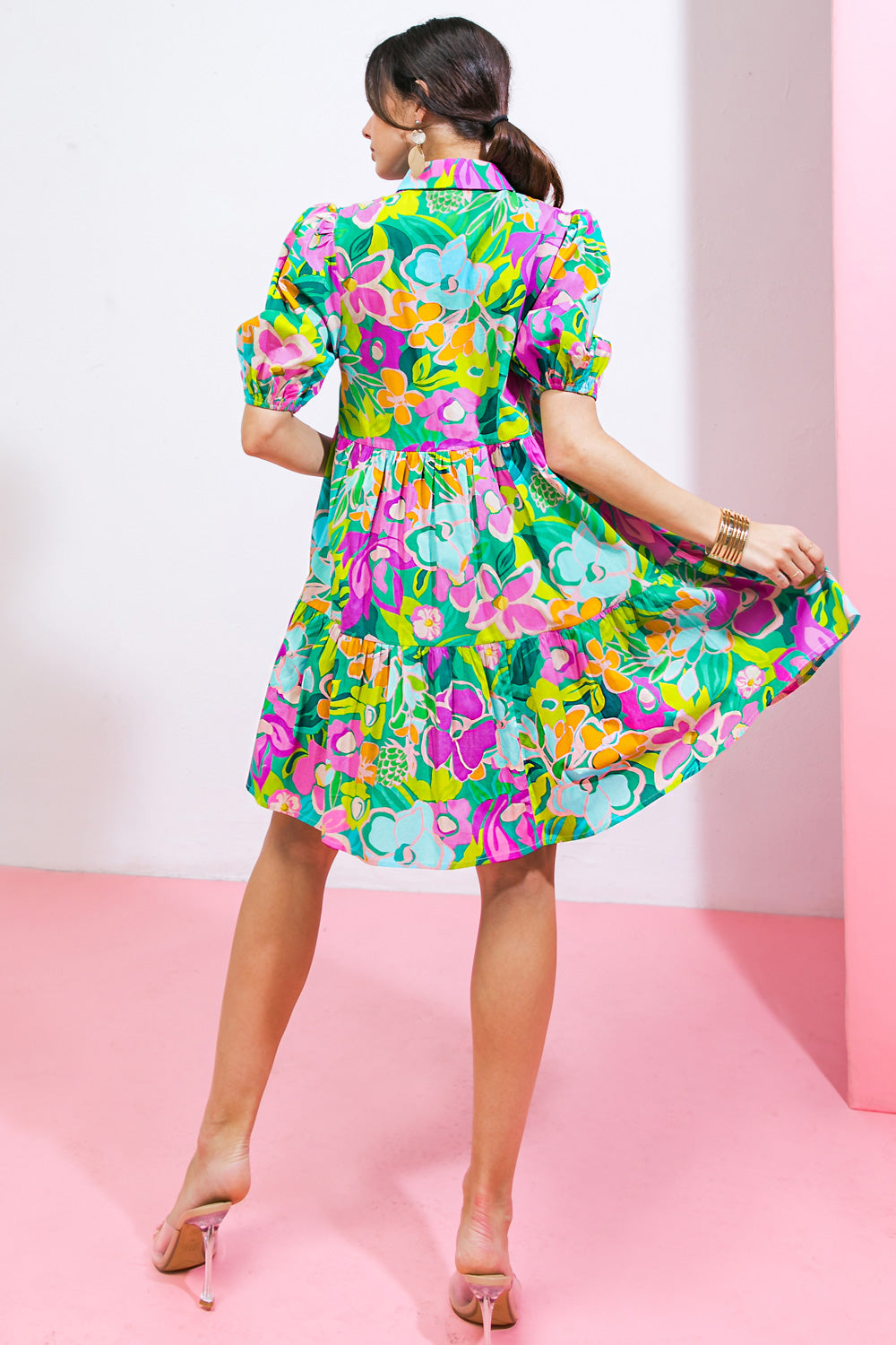 CONTAIN THE SUN POPLIN MINI DRESS Flying Tomato